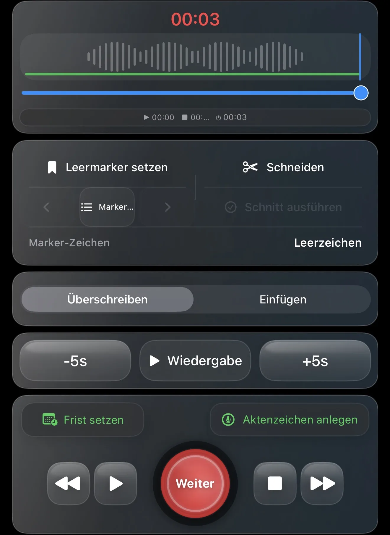 Offline-Transkription wie ein Diktiergerät
